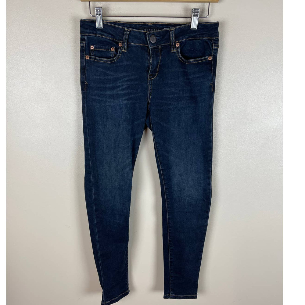 Aeropostale Jeggings Size 4 Short Blue Denim Cotton Polyester Spandex - Picture 7 of 9